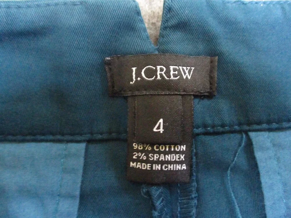 J Crew Shorts Womens 4 Blue Flat Front Chino Stretch Comfort Solid Beach Summer